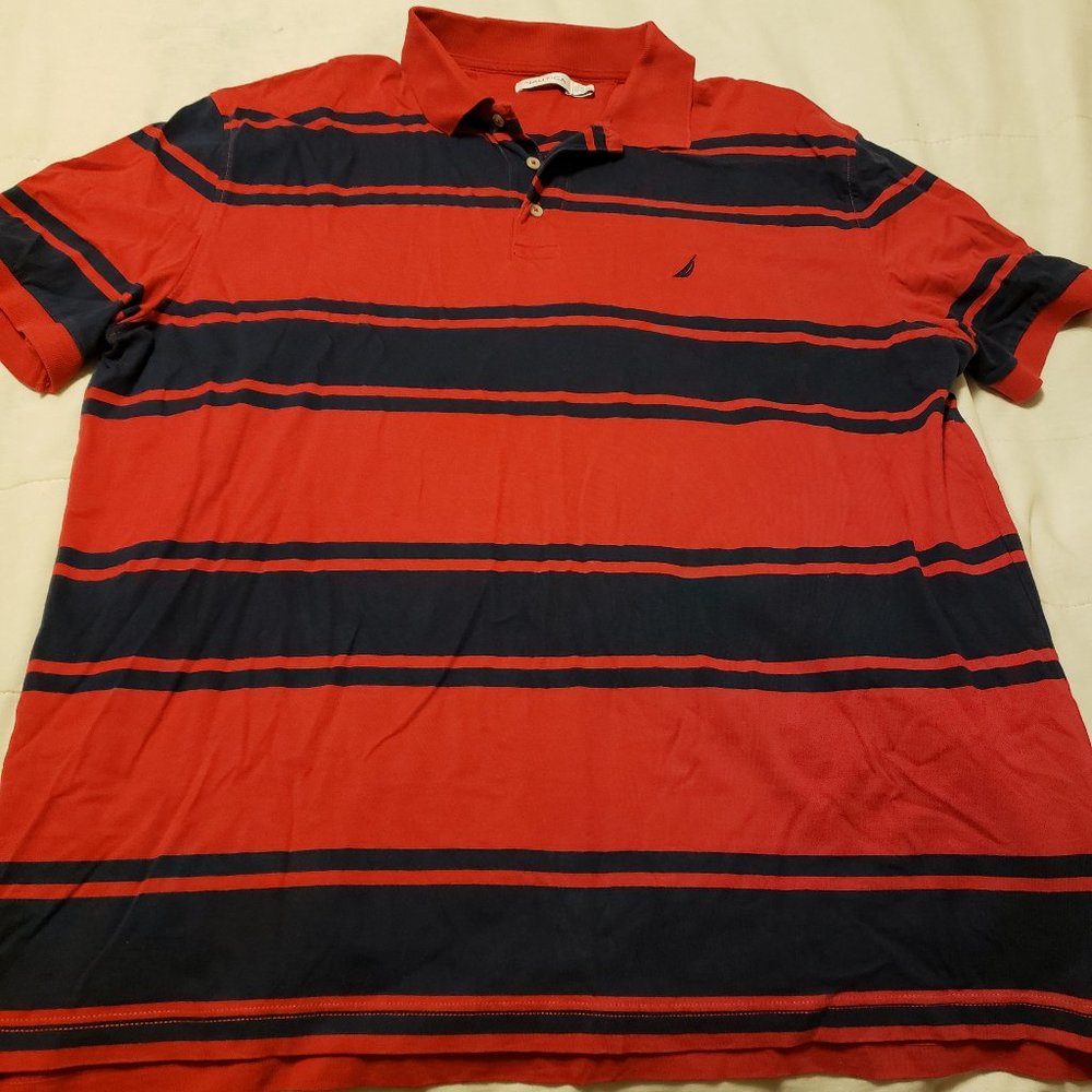 Nautica Men's Short Sleeve Stripped Shirt - XXL